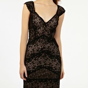 Bodycon double layered cocktail dress